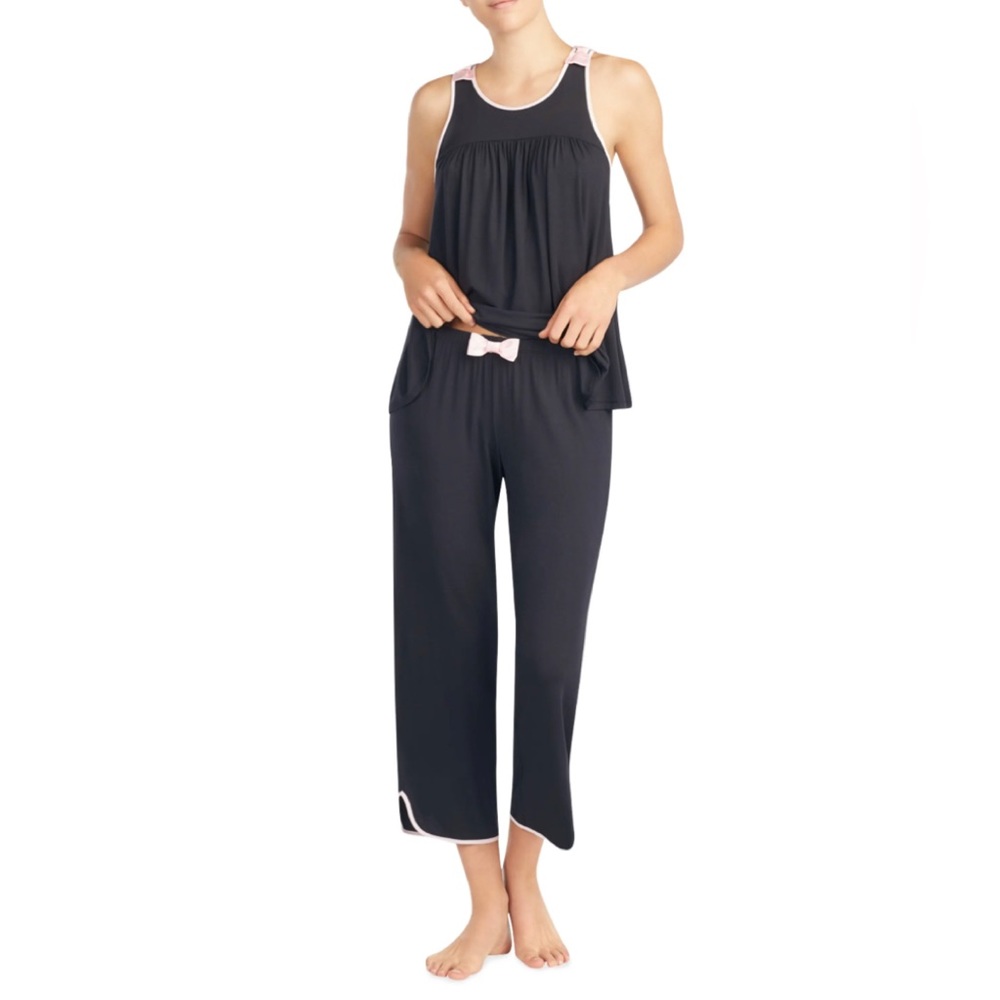 kate Spade New York Evergreen Sleeveless Cropped Pajama Set L